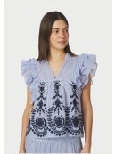 Neo Noir - JAYLA STRIPE EMBROIDERY TOP Neo Noir - JAYLA STRIPE EMBROIDERY TOP