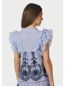 Neo Noir - JAYLA STRIPE EMBROIDERY TOP Neo Noir - JAYLA STRIPE EMBROIDERY TOP