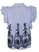 Neo Noir - JAYLA STRIPE EMBROIDERY TOP Neo Noir - JAYLA STRIPE EMBROIDERY TOP