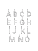 EDBLAD  - INITAL A-Ö CHARM SILVER