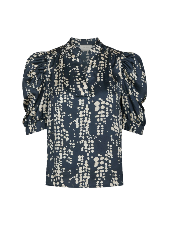 Neo Noir - ROELLA SCATTER PRINT BLOUSE Neo Noir - ROELLA SCATTER PRINT BLOUSE