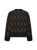 Neo Noir - KICK CHECK KNIT BLOUSE Neo Noir - KICK CHECK KNIT BLOUSE