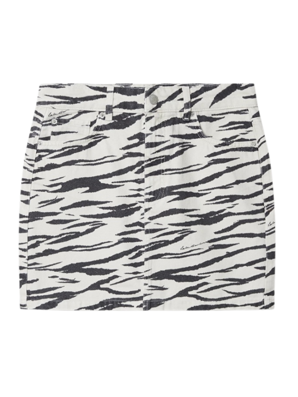 LALA BERLIN - SKIRT SPLIT PRINTED DENIM LALA BERLIN - SKIRT SPLIT PRINTED DENIM