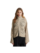 SECOND FEMALE - CROSETTE KNIT CARDIGAN SECOND FEMALE - CROSETTE KNIT CARDIGAN