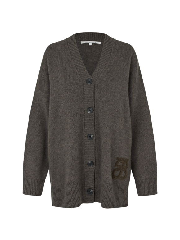 SECOND FEMALE - ALPHA KNIT MONOGRAM CARDIGAN SECOND FEMALE - ALPHA KNIT MONOGRAM CARDIGAN