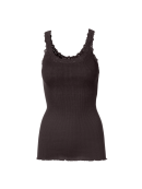 ROSEMUNDE - RWBABETTE SILK SL DEEP BACK LACE TOP ROSEMUNDE - RWBABETTE SILK SL DEEP BACK LACE TOP