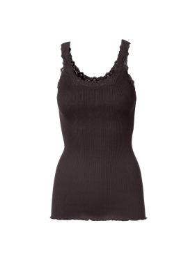 ROSEMUNDE - RWBABETTE SILK SL DEEP BACK LACE TOP
