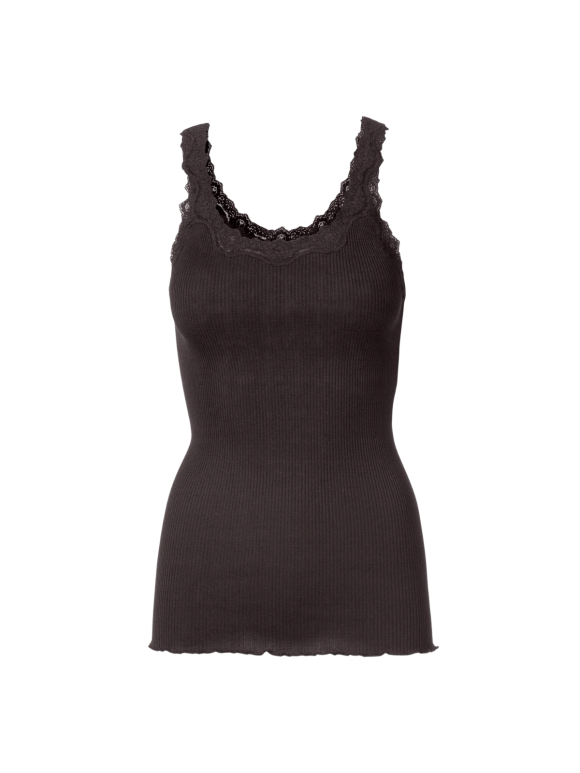 ROSEMUNDE - RWBABETTE SILK SL DEEP BACK LACE TOP ROSEMUNDE - RWBABETTE SILK SL DEEP BACK LACE TOP