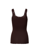 ROSEMUNDE - RWBABETTE SILK SL DEEP BACK LACE TOP ROSEMUNDE - RWBABETTE SILK SL DEEP BACK LACE TOP