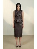 TAKTIL - AT-LILY LEATHER PENCIL SKIRT TAKTIL - AT-LILY LEATHER PENCIL SKIRT