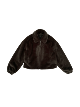 WITH BLACK - WBLNOHR FAUX FUR JACKET