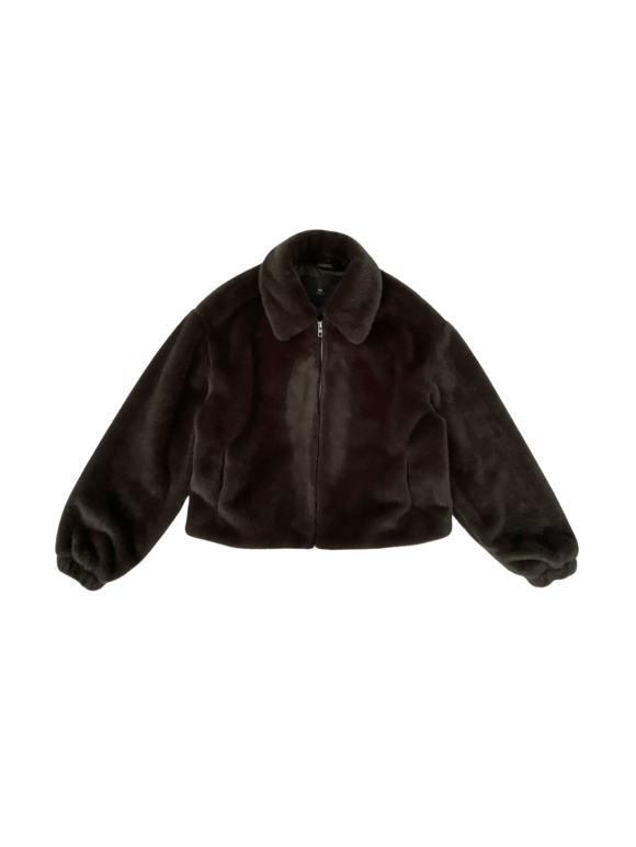 WITH BLACK - WBLNOHR FAUX FUR JACKET