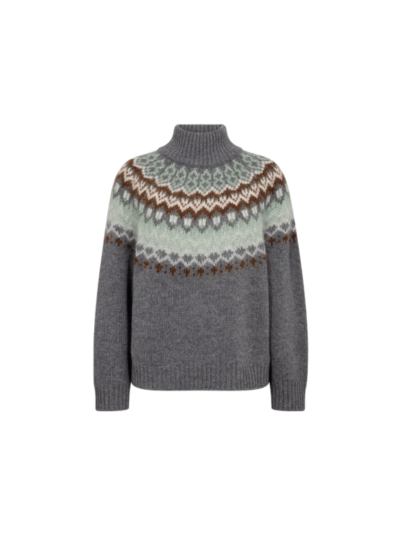 Mos Mosh - MMDAYA FJORD HIGHNECK KNIT Mos Mosh - MMDAYA FJORD HIGHNECK KNIT