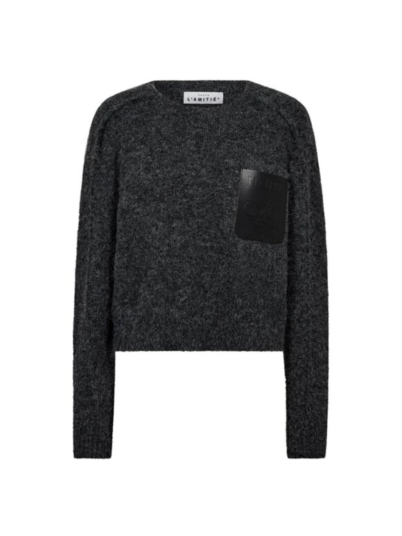 HAUTE L'AMITIÉ - DARCIA REVERSE CROP POCKET KNIT HAUTE L'AMITIÉ - DARCIA REVERSE CROP POCKET KNIT
