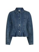 Neo Noir - RIVORA DENIM PEPLUM JACKET Neo Noir - RIVORA DENIM PEPLUM JACKET