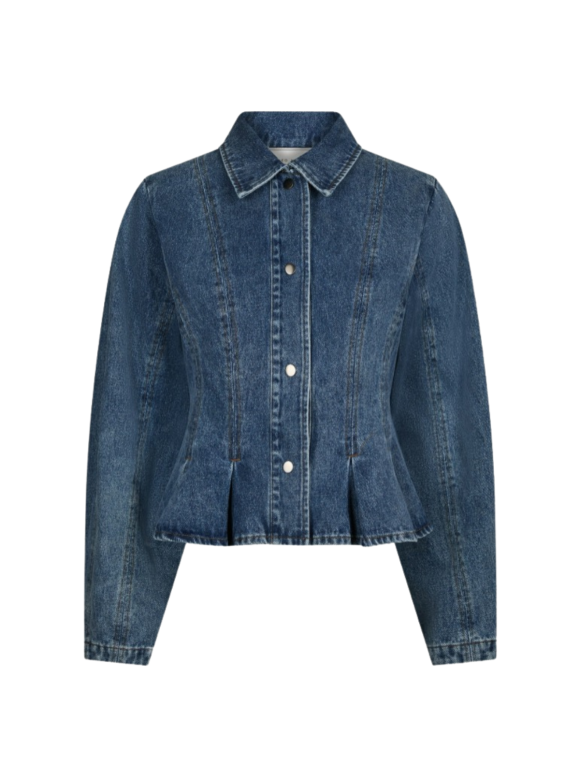 Neo Noir - RIVORA DENIM PEPLUM JACKET Neo Noir - RIVORA DENIM PEPLUM JACKET