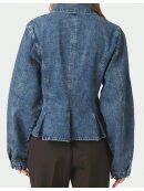 Neo Noir - RIVORA DENIM PEPLUM JACKET Neo Noir - RIVORA DENIM PEPLUM JACKET