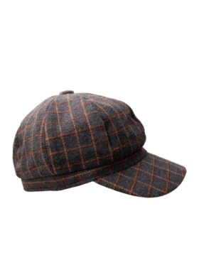 Black Colour - BCROSINA CHECKED CAP Black Colour - BCROSINA CHECKED CAP