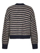 Neo Noir - ISANA STRIPE FLUFFY KNIT CARDIGAN Neo Noir - ISANA STRIPE FLUFFY KNIT CARDIGAN
