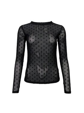 Black Colour - BCJENNIE DOTTED MESH BLOUSE