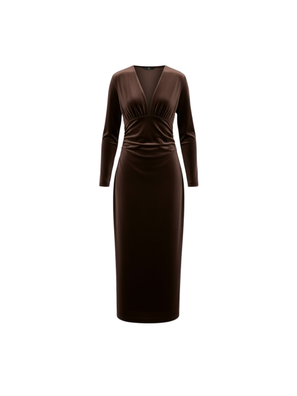 WITH BLACK - WBLMILET VELVET MIDI DRESS WITH BLACK - WBLMILET VELVET MIDI DRESS