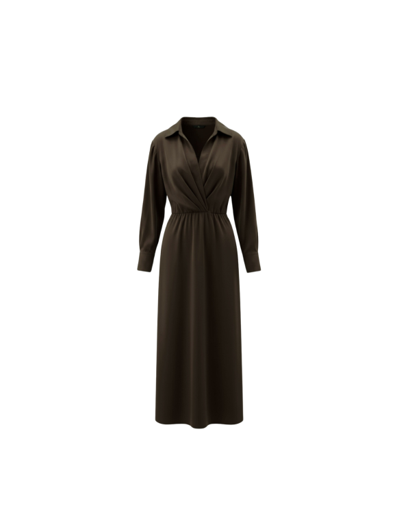WITH BLACK - WBLLUNA SATEEN MIDI DRESS WITH BLACK - WBLLUNA SATEEN MIDI DRESS