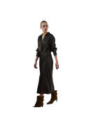 WITH BLACK - WBLLUNA SATEEN MIDI DRESS WITH BLACK - WBLLUNA SATEEN MIDI DRESS