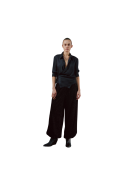 WITH BLACK - WBLJEN LS WRAP TOP